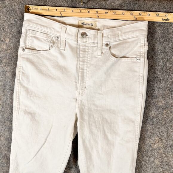 Madewell Women’s 10" High Rise Skinny Jeans 30T White Stretch Denim - Picture 2 of 12